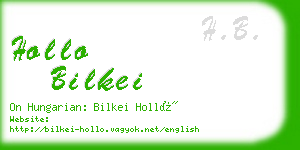 hollo bilkei business card